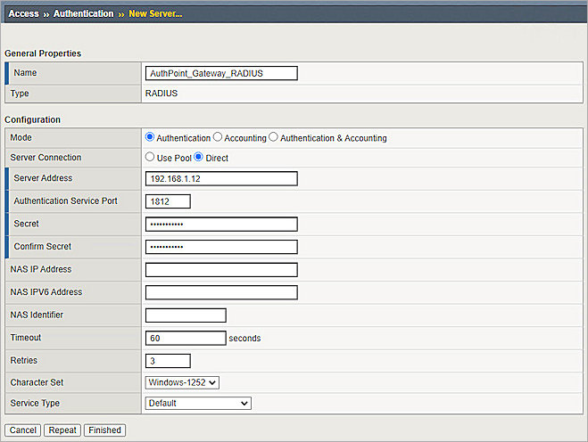 F5 BIG-IP APM RADIUS Integration with AuthPoint