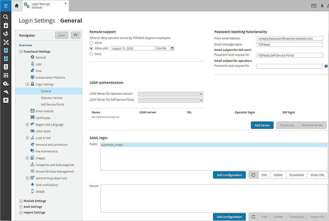 TOPdesk Integration with AuthPoint
