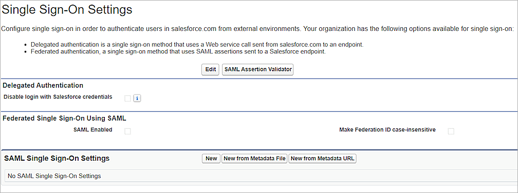 single sign on setting page1