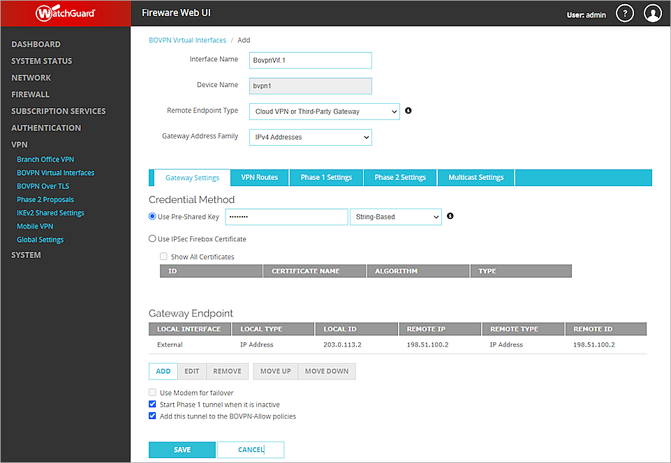 Cisco ISR and WatchGuard Firebox BOVPN Virtual Interface Integration Guide