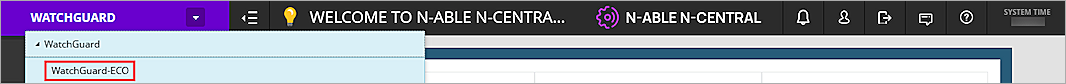Screenshot of the select customer page in N-central