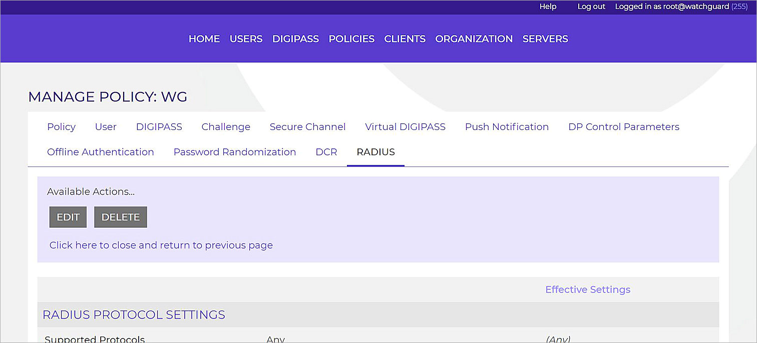 Screenshot of OneSpan