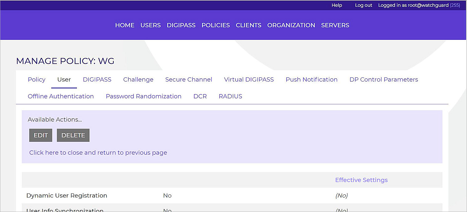 Screenshot of OneSpan