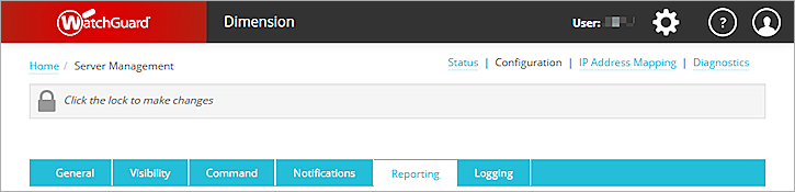 Screen shot of the Server Management page