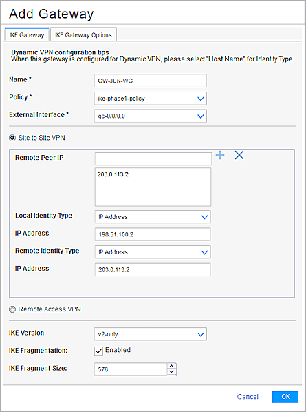 Juniper SRX300 and Firebox BOVPN Virtual Interface Integration Guide