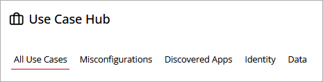 Screenshot of the Use Case Hub filters