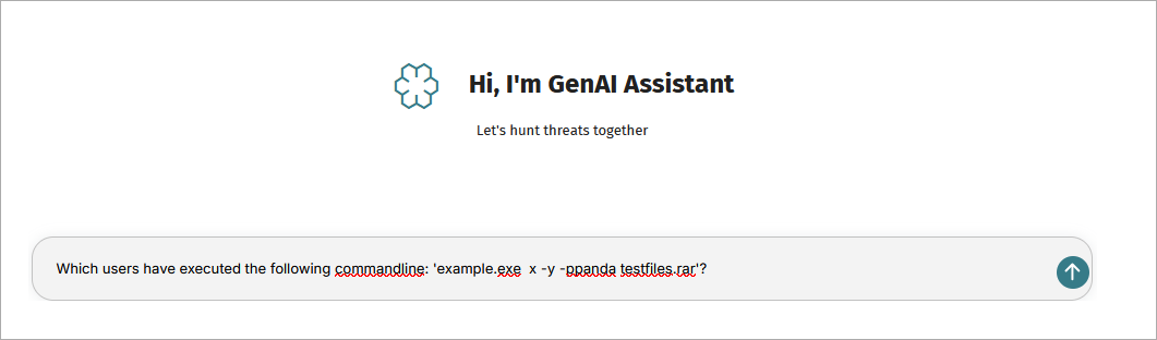 Screen shot of Incident Details page in Endpoint Security, Ask GenAI Assistant sample query