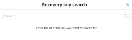 Screenshot of Full Encryption, Recovery Key Search
