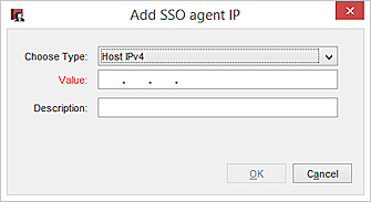 Screen shot of the Add SSO Agent dialog box