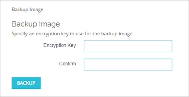 Screen shot of the Backup Image dialog box