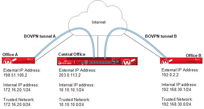 Tunnel switching network diagram