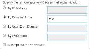 Screen shot of the domain name setting
