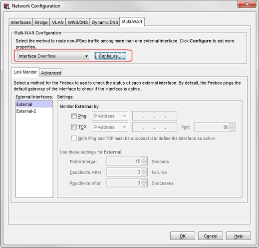screenshot showing Interface Overflow option configuration