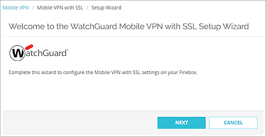 Screen shot of the Welcome page in the wizard