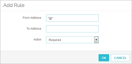 Screen shot of the Add Rule dialog box