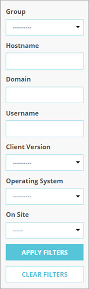 Client report filters