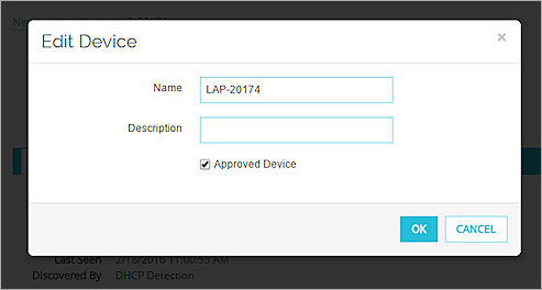 Screenshot of the Edit Device dialog box