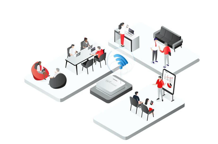 Diagram of AP placement in an office