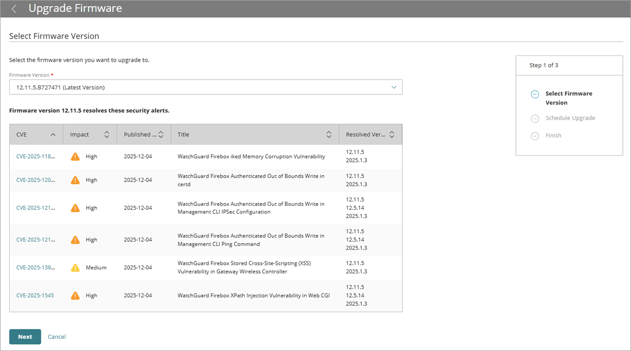 Screenshot of the Security Alert Details page