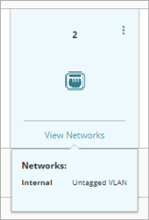 Screen shot of the View Networks information for an untagged VLAN interface