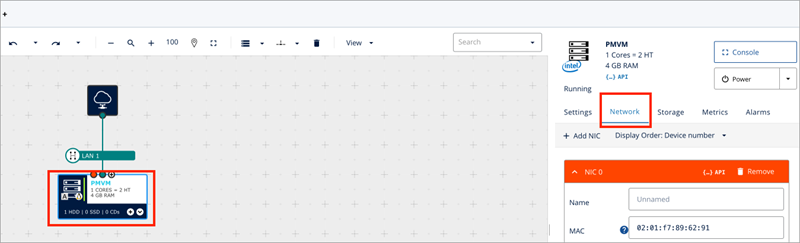Screenshot of the Data Center Diagram page in IONOS Cloud