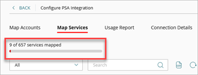 Screen shot of the PSA Integration Map Services progress bar