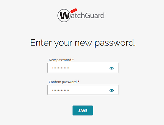 Screen shot that shows the Set Password page.