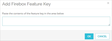 Add Firebox Feature Key page screen shot