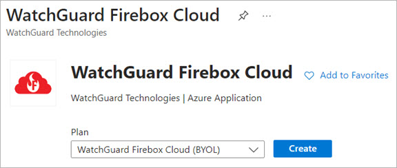 Screen shot of the Firebox Cloud license options