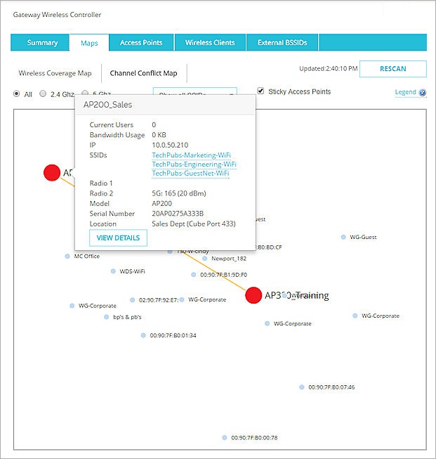 Screen shot of the Access Point Information dialog box