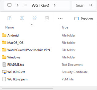 Screenshot of extracted files and folders