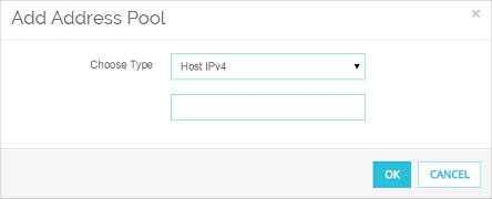 Screen shot of the Add Address Pool dialog box