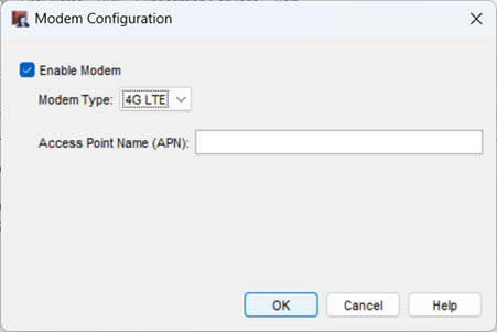 Screen shot of the Network > 4G LTE Modem page in WatchGuard System Manager