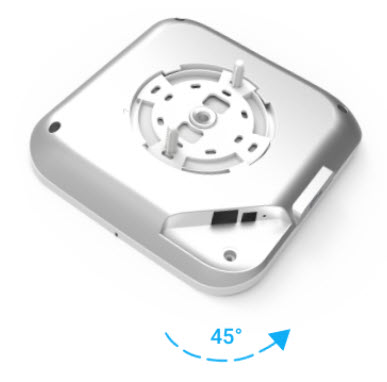 Diagram of the access point mounting on the bracket