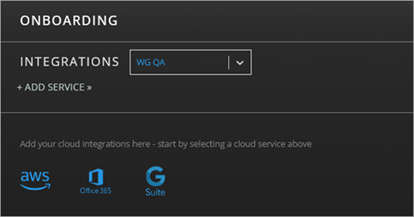 Screen shot of MDR portal Cloud Integrations page