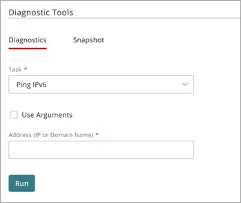 Screen shot of the Ping tool