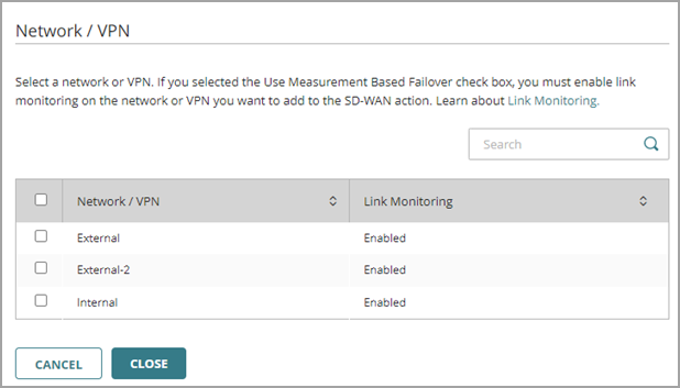 Screen shot of the Add Network / VPN page