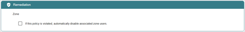 Screenshot of the Remediation section for a SaaS policy