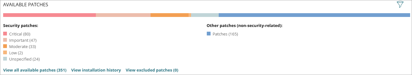Screen shot of Available Patches tile