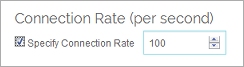 Policy configuration, advanced tab, connection rate