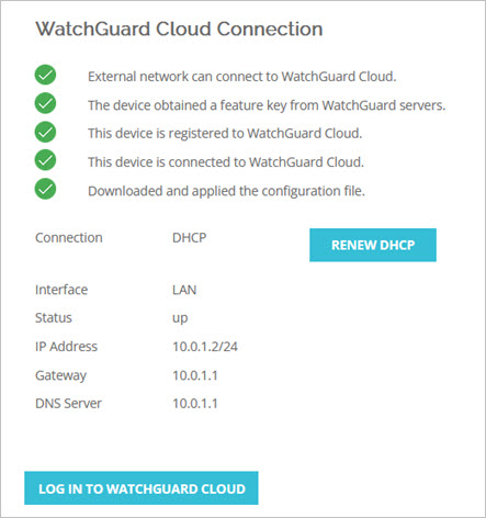 Screenshot of the Access Point Web UI - Cloud Status page
