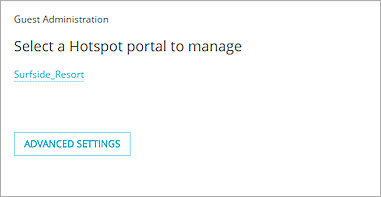 Captura de pantalla de la página Administración de Invitados Inalámbricos