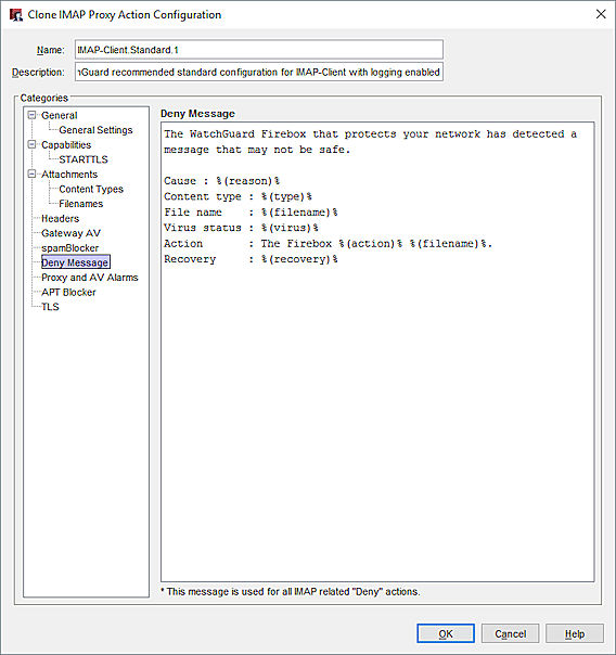 Proxy IMAP: Mensaje de Negación