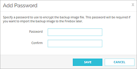 Captura de pantalla del cuadro de diálogo Agregar Contraseña.