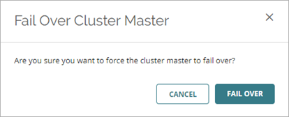 Screen shot of the Fail Over Clúster Master dialog box