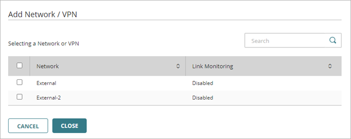 Screen shot of the Add Network/VPN page