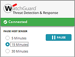 Screenshot of Pause Host Sensor dialog box.