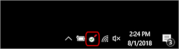 Screen shot of Host Sensor system tray icon