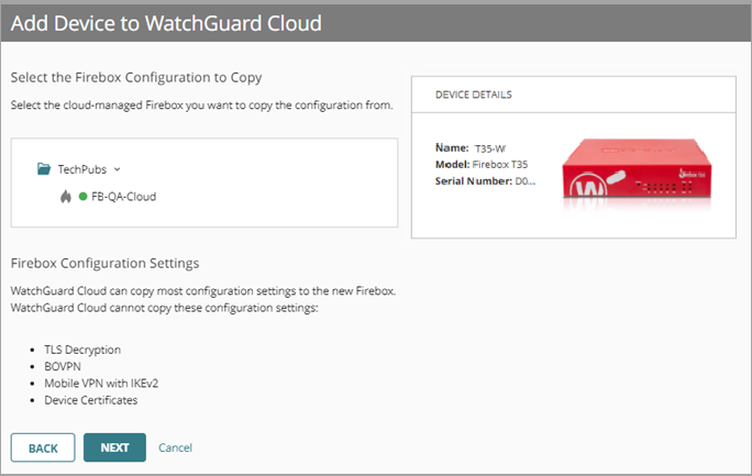 Screenshot of the Device Name and Time Zone settings