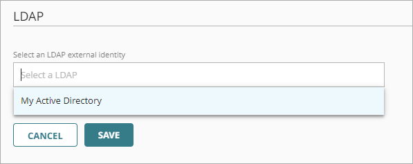 Screen shot that shows the LDAP section of the Gateway page.
